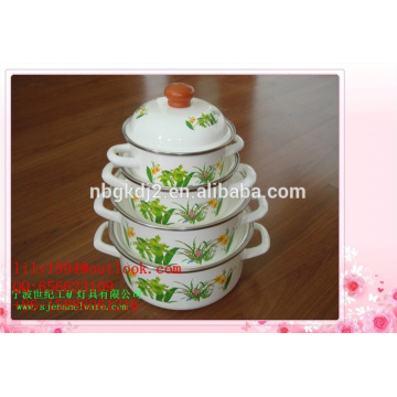 China 3pcs enamel pot sets kitchenware